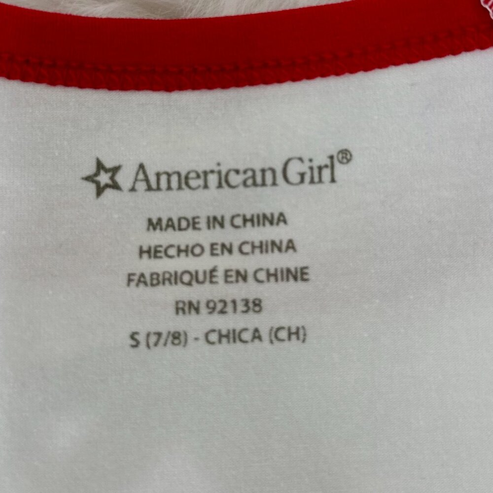 American Girl “Los Angeles” Graphic Tee – Red & White - Picture 4 of 6